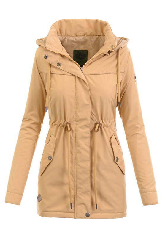 Damska Kurtka Parka Wiosenna Madlen Beżowa