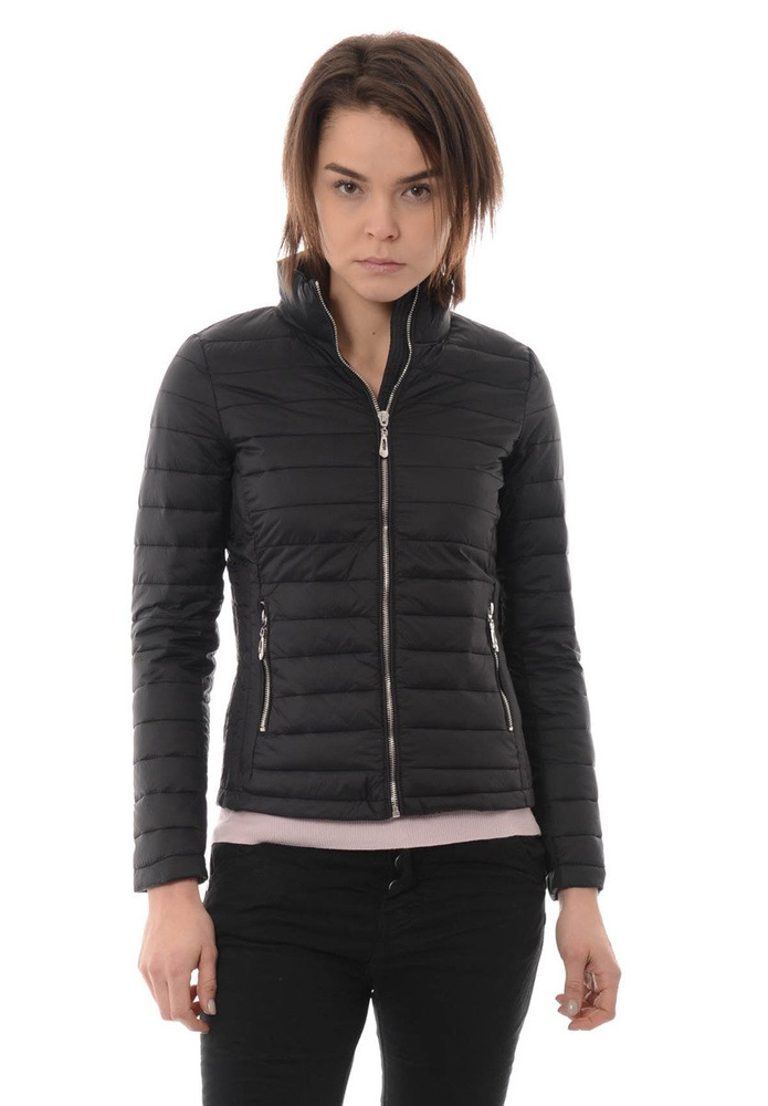 Damska Wiosenna Kurtka Czarna