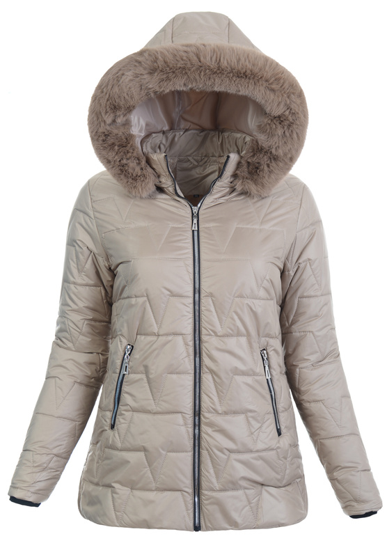 Damska Kurtka Zimowa Czesława Beżowa
