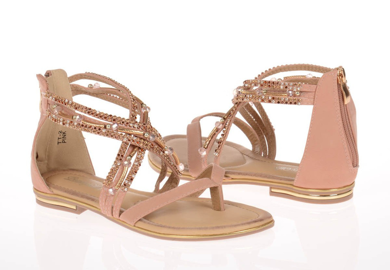 Sandały Gladiatorki Rzymianki Korale Róż