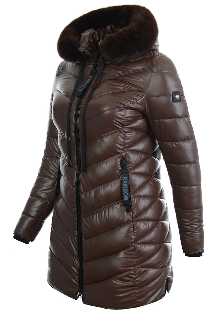 Damska Kurtka Ortalionowa Elena Brązowa