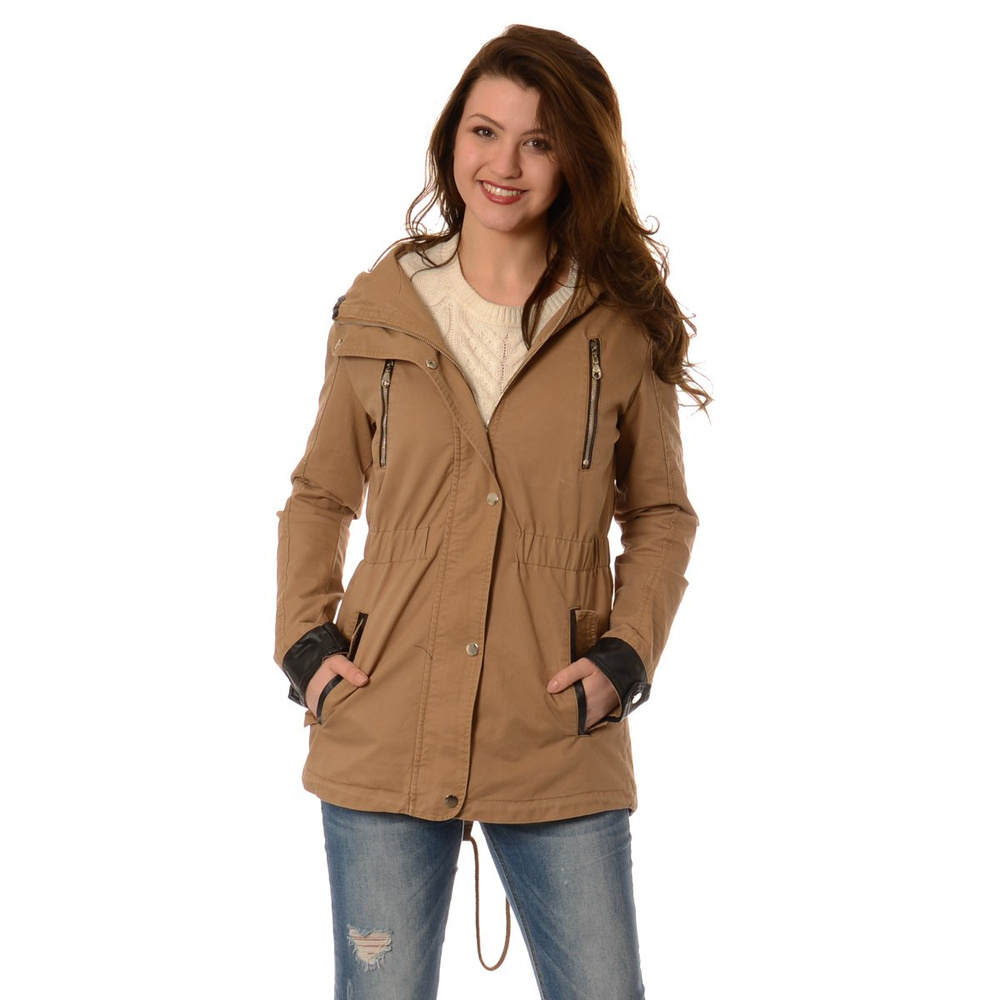 Damska Kurtka Parka Przejściowa Juliette Beżowa