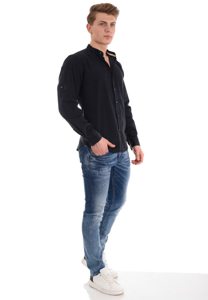 Męska Koszula Ciemno Szara