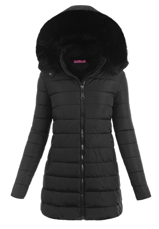 Damska Kurtka Zimowa Ortalionowa Florentyna Czarna