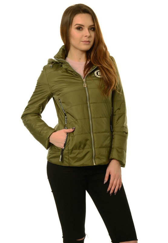 Damska Jesienna Wiosenna Kurtka Oliwkowa
