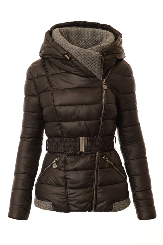 Damska Zimowa Ortalionowa Kurtka Alisa Czarna