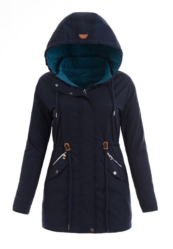 Parka Wiosenna Dwustronna Marina Granatowo Morska