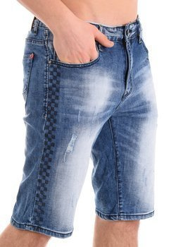 Męskie Spodenki Jeansowe Niebieskie