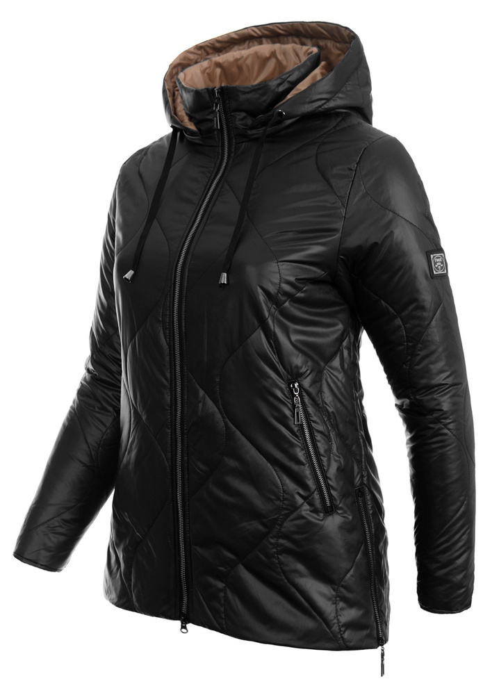 Damska Wiosenna Kurtka Andrea Czarna