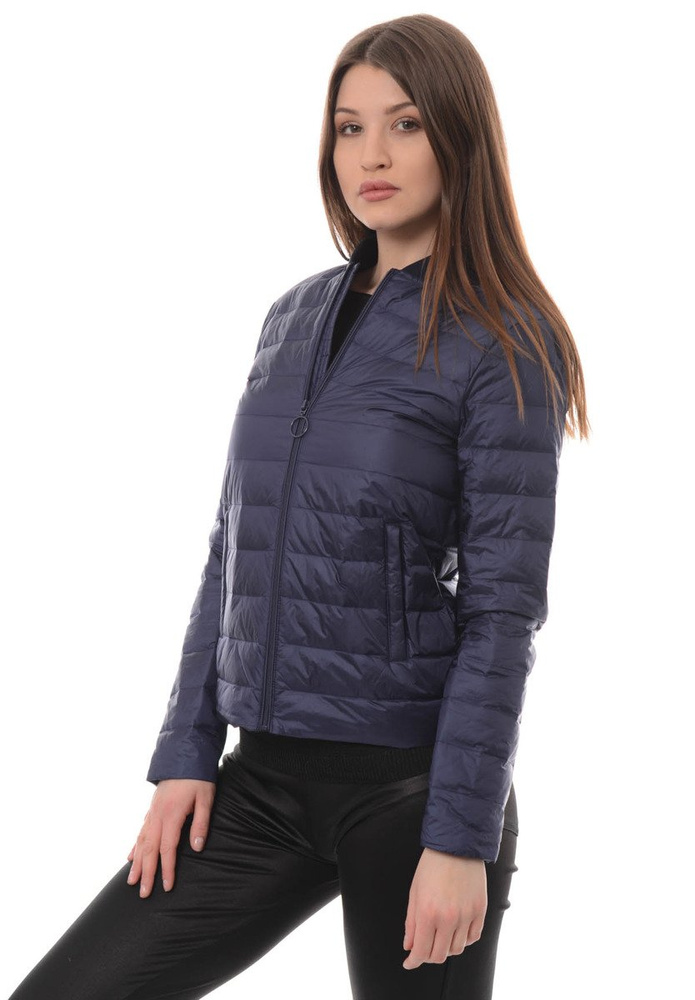 Damska Puchowa Wiosenna Kurtka Kornelia Granatowa