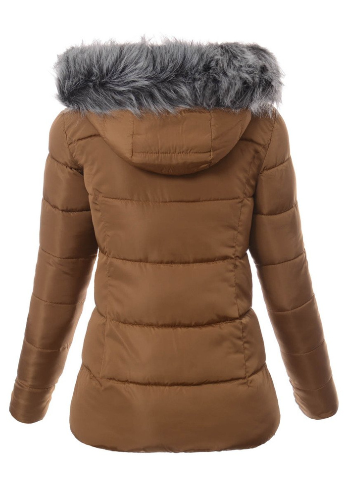 Damska Zimowa Kurtka Ortalionowa Brązowa