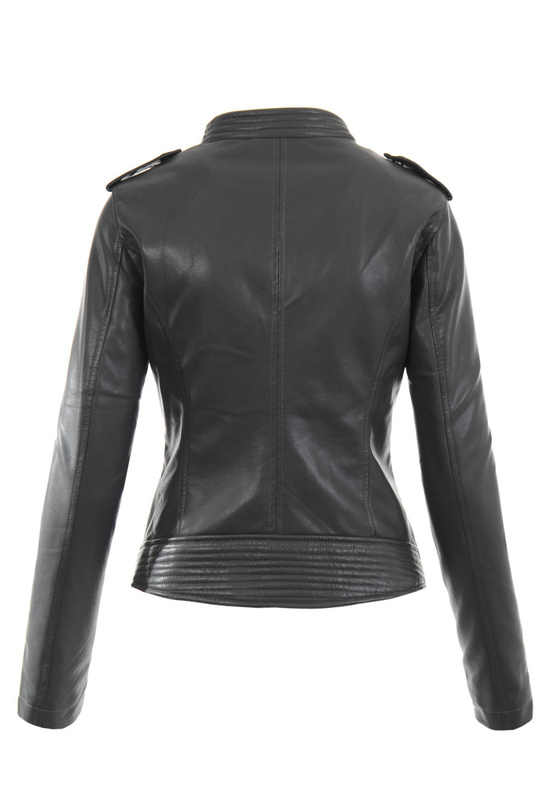 Damska Kurtka Ramoneska Emilia Grafitowa