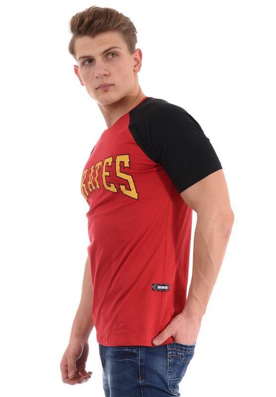 Męska Koszulka T-Shirt Nadruk Czerwona