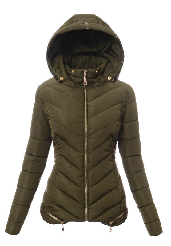 Damska Zimowa Kurtka Ortalionowa Martyna Zielona