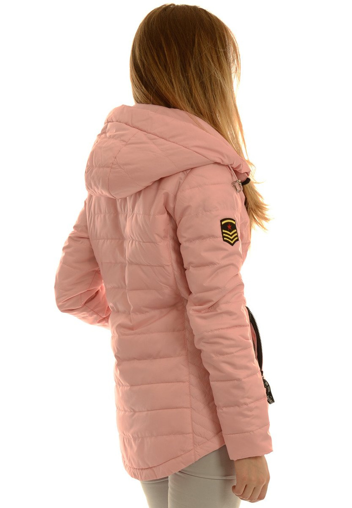 Damska Jesienna Wiosenna Kurtka Mery Różowa