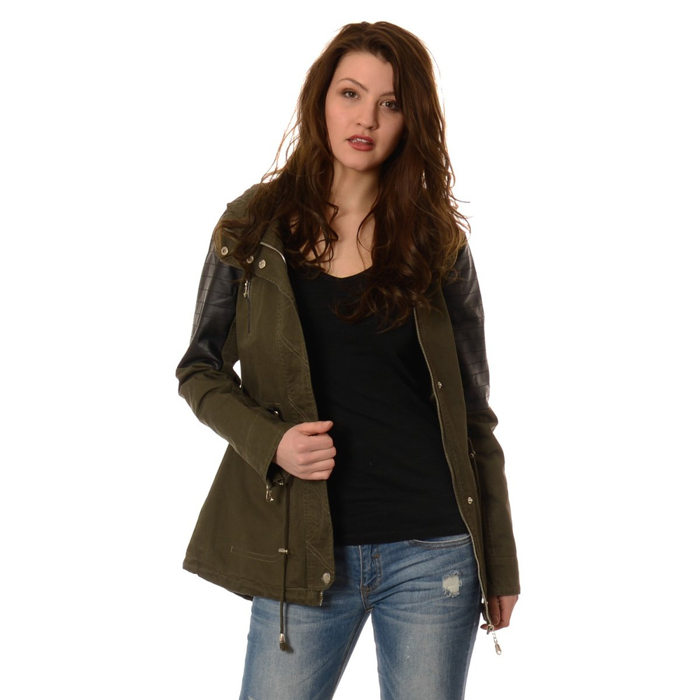 Damska Kurtka Parka Przejściowa Clarisse Zielona