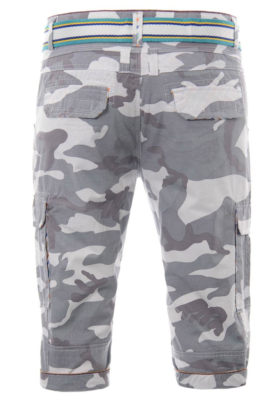 Męskie Spodenki Krótkie Bojówki Moro Szare