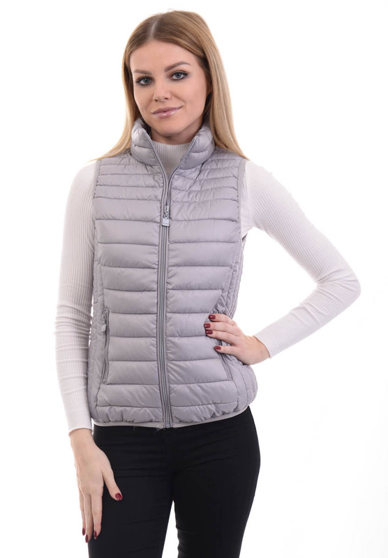 Damska Kamizelka Bezrękawnik Lila Szary