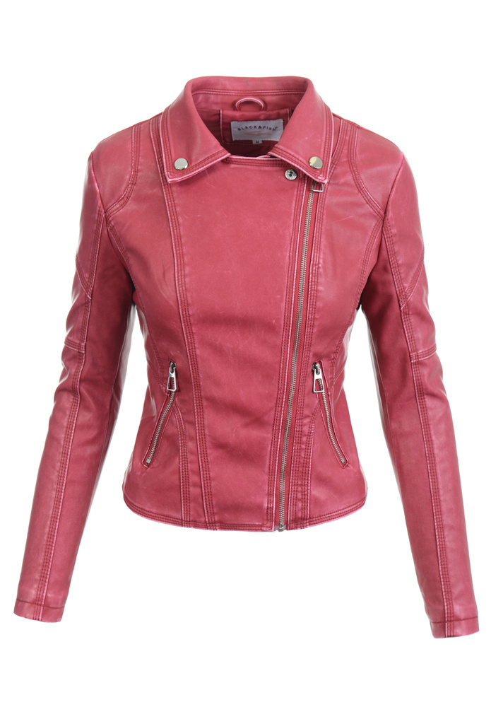 Damska Kurtka Ramoneska Eliza Czerwona