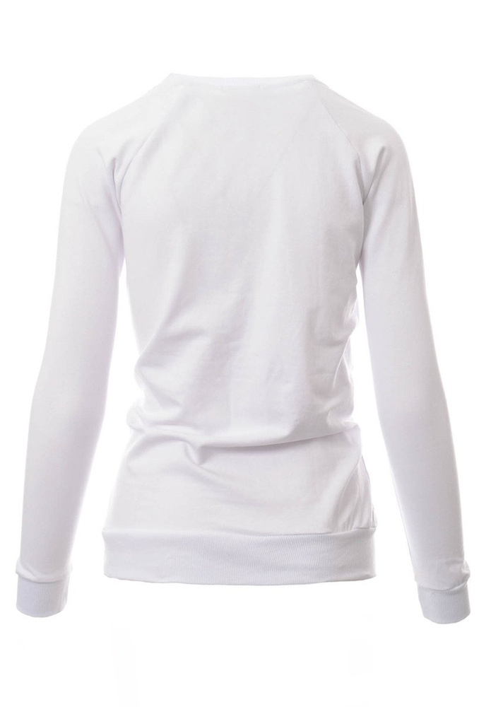 Damska Bluza Bawełniana Nadruk Papuga Biała