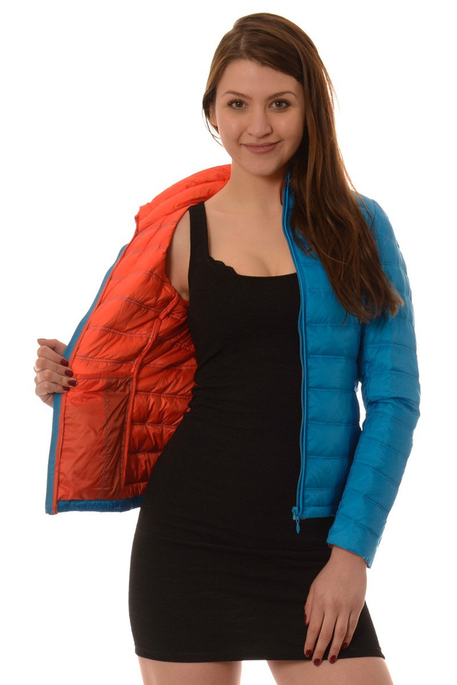 Damska Puchowa Kurtka Przejściowa Erica Niebieska