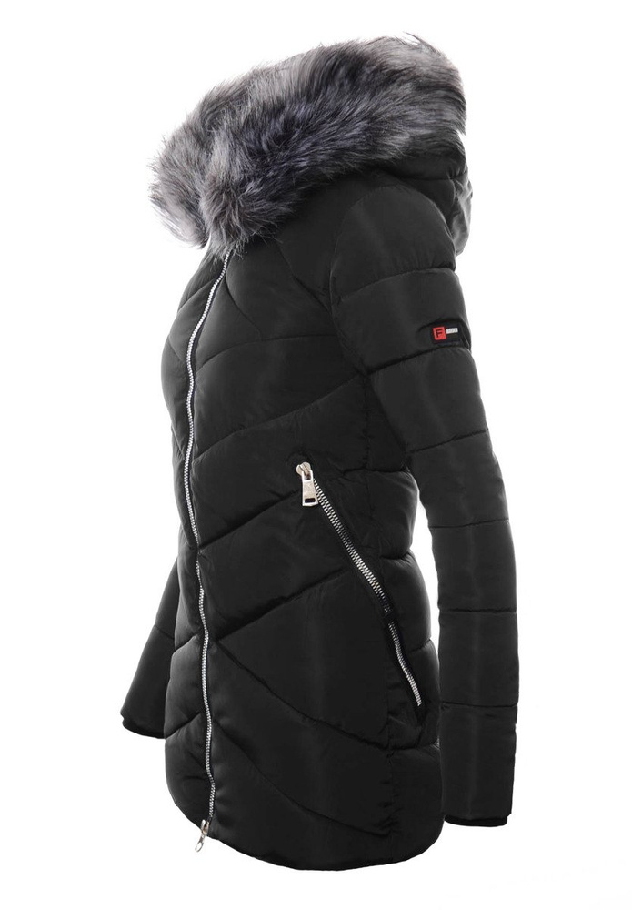 Damska Zimowa Kurtka Ortalionowa Czarna