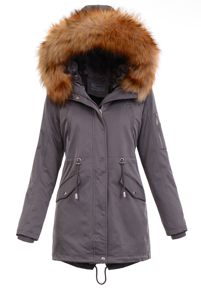 Parka Zimowa 2w1 Sylwia Szara