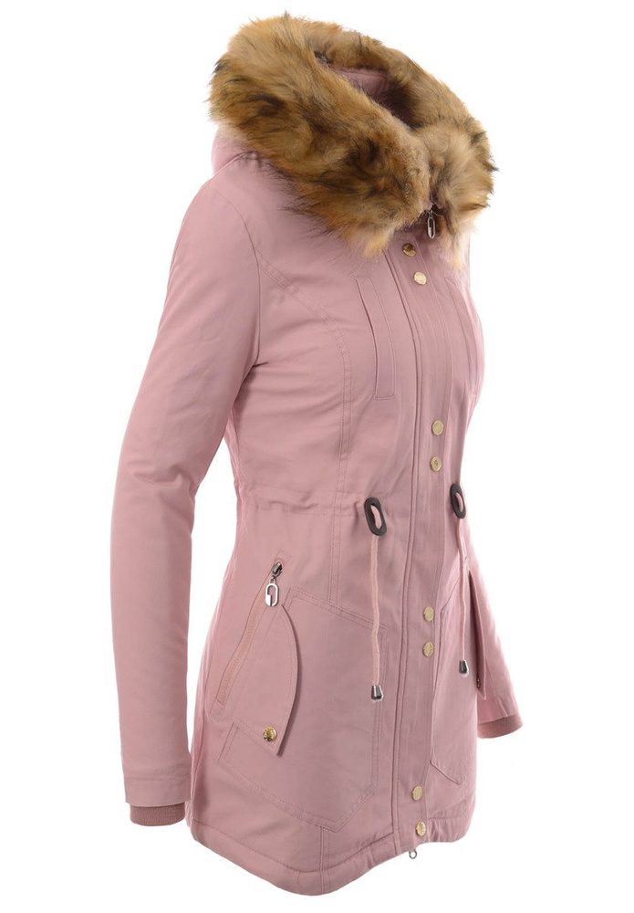 Damska Kurtka Parka Zimowa Adelina Różowa