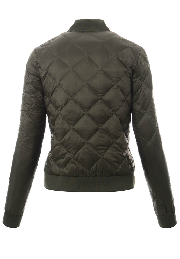 Damska Puchowa Wiosenna Kurtka Zielona