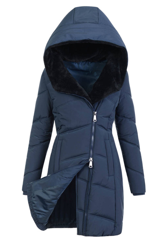 Damska Ortalionowa Kurtka Małgosia Granatowa