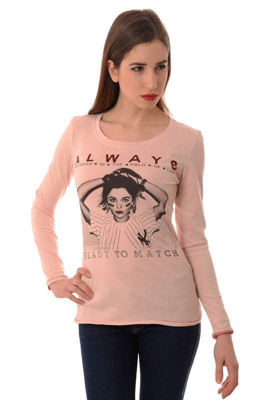 Damska Bluzka Glo Story Nadruk Różowa