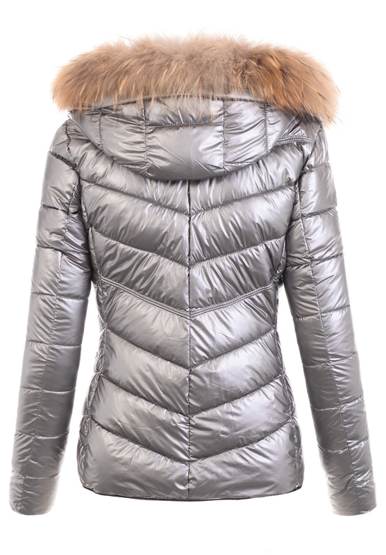 Damska Kurtka Zimowa Ortalionowa Marcelina Srebrna