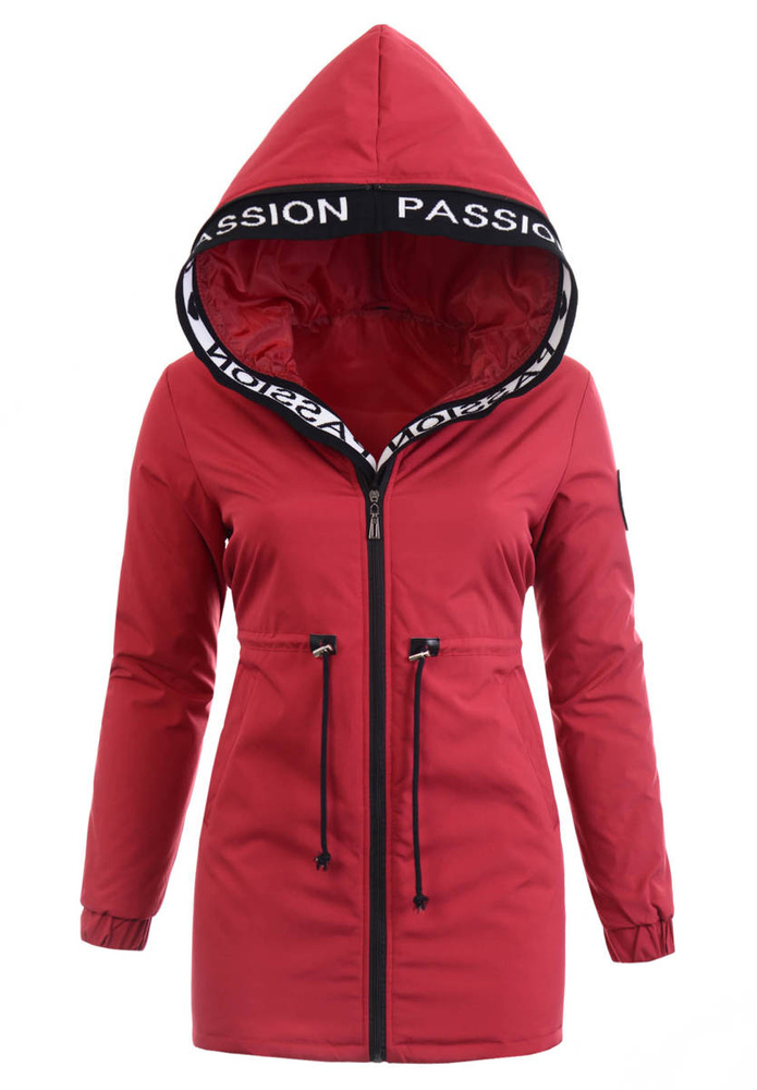 Damska Wiosenna Kurtka Walentyna Czerwona