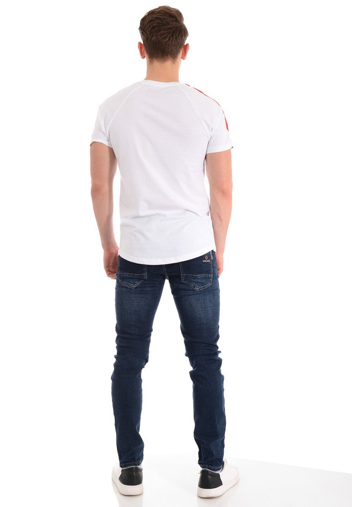 Męska Koszulka T-Shirt Nadruk Biała