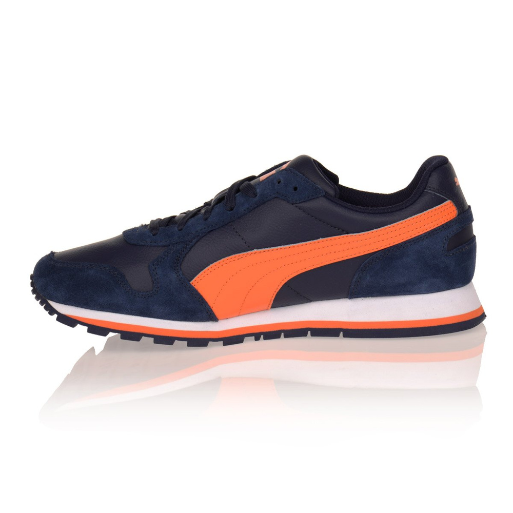 Męskie Buty Sportowe Puma ST Runner Peacoat Granatowo-Pomarańczowe