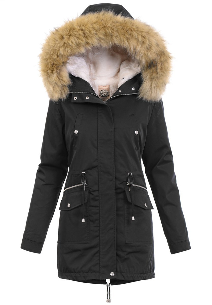 Damska Kurtka Parka 2w1 Izabela Czarna