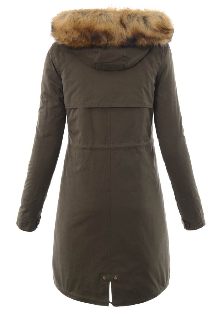 Damska Kurtka Parka Zimowa 2w1 Zielona