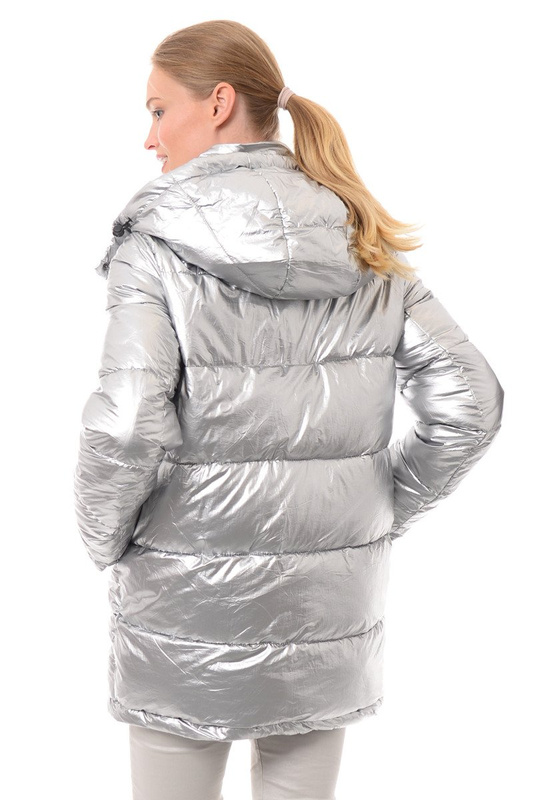 Damska Kurtka Ortalionowa Majka Srebrna