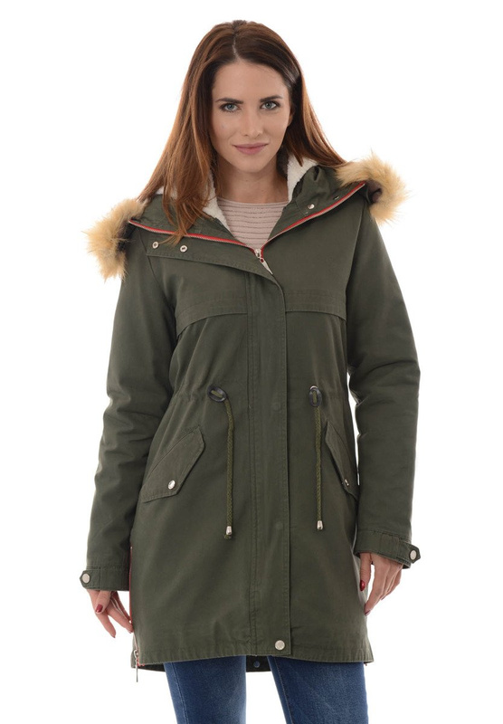 Damska Kurtka Parka Zimowa 2w1 Nataly Zielona