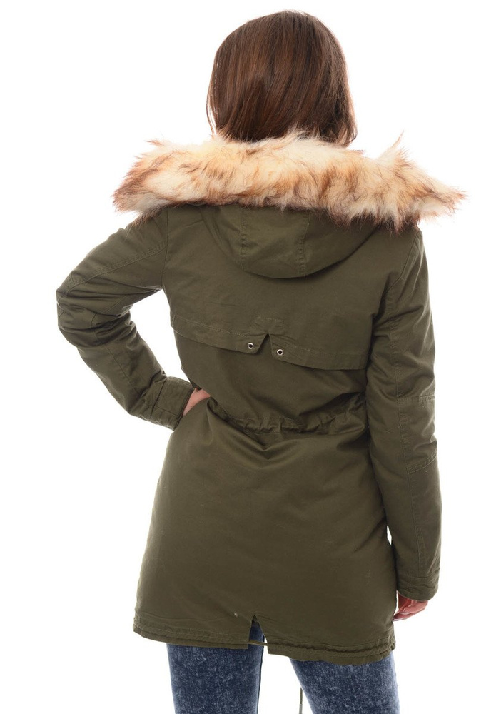 Damska Kurtka Parka Zimowa 2w1 Melka Zielona