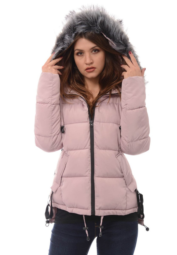 Damska Zimowa Kurtka Ortalionowa Różowa
