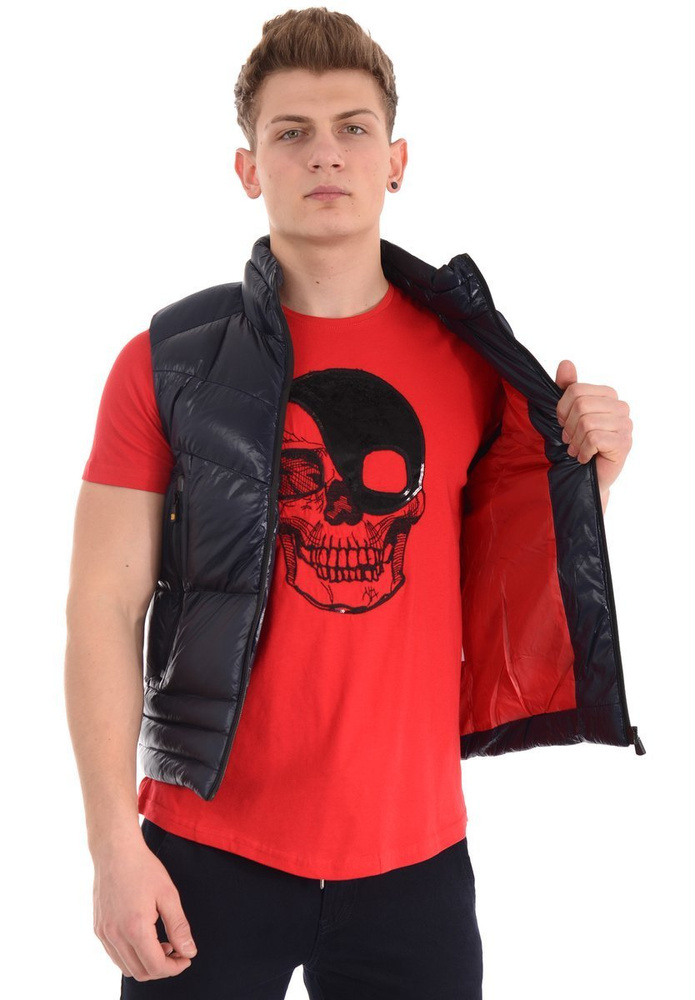 Męska Kamizelka Bezrękawnik Granatowy