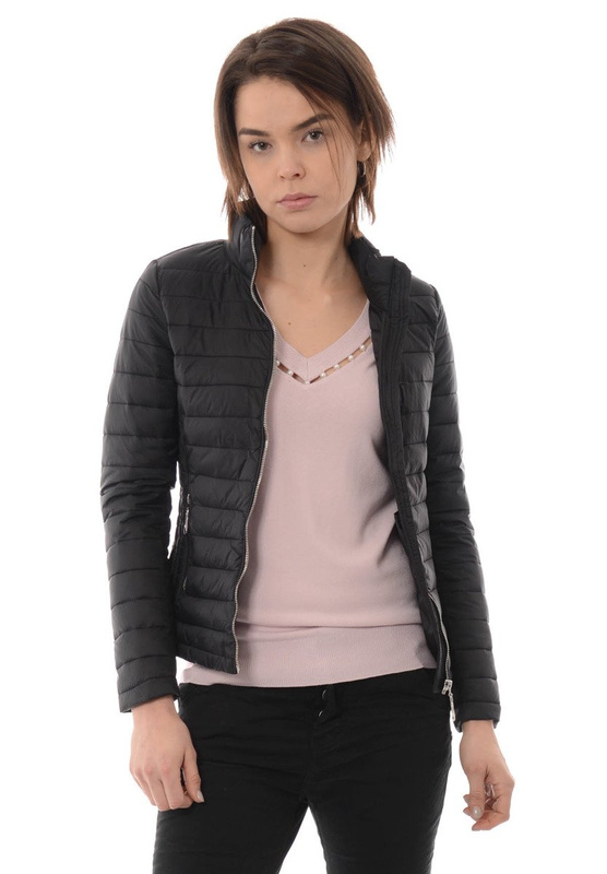 Damska Wiosenna Kurtka Czarna