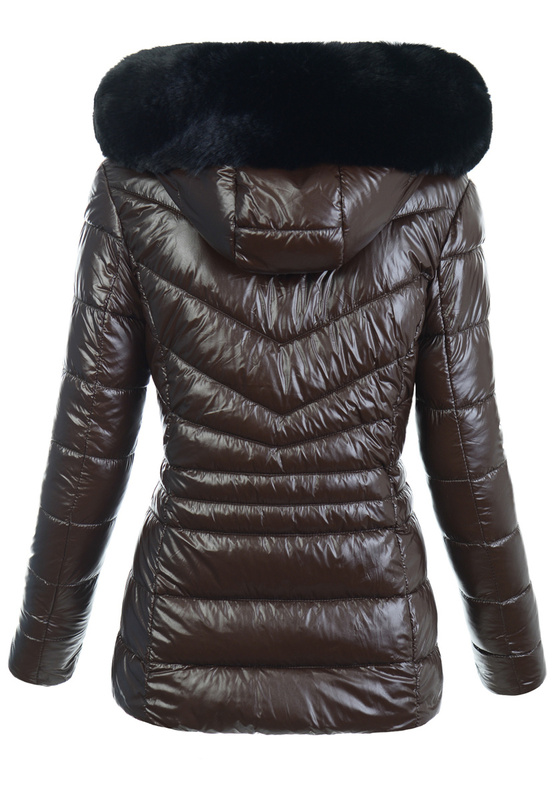 Damska Kurtka Pikowana Greta Brązowa