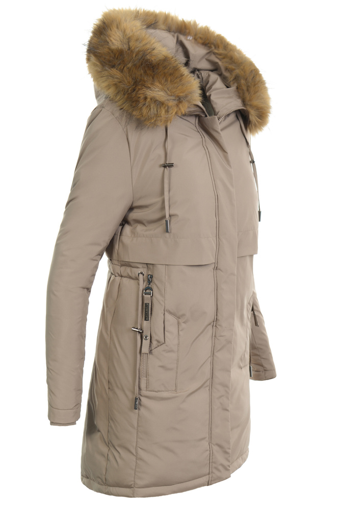 Damska Kurtka Zimowa Elwira Beżowa