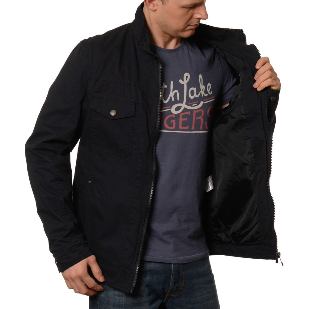 Męska Wiosenna - Jesienna Kurtka Simon Granatowa