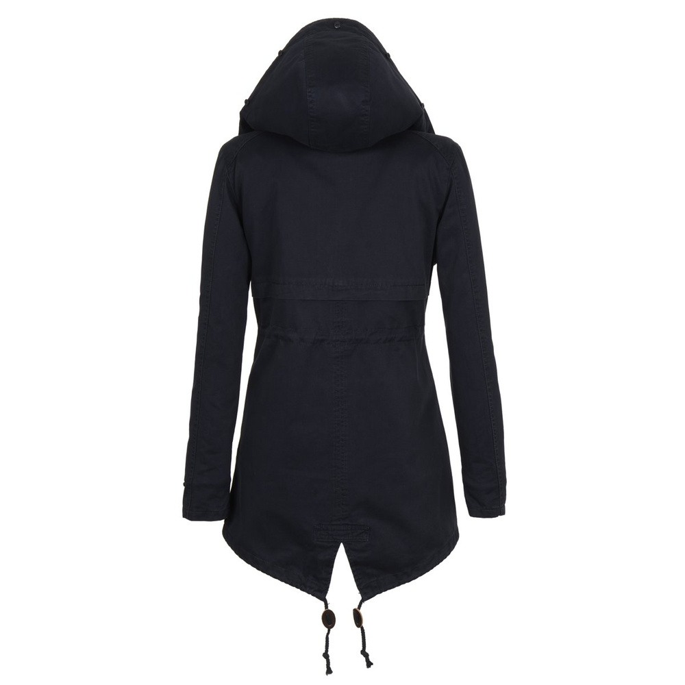 Damska Kurtka Parka Zimowa 2w1 Granatowa (489)