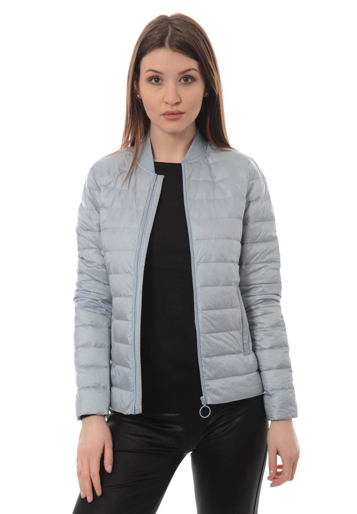Damska Puchowa Wiosenna Kurtka Kornelia Błękitna