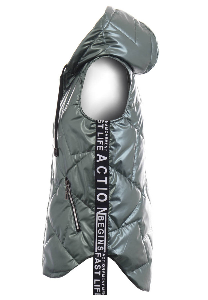 Damska Kamizelka Bezrękawnik Malina Zielony