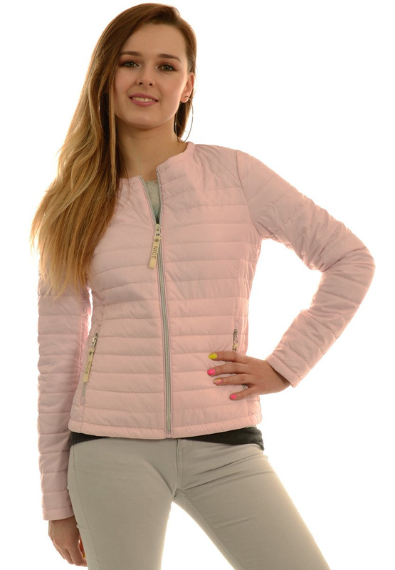 Damska Jesienna Wiosenna Kurtka Ortalionowa Różowa